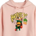 thumbnail image 3 of Teenage Mutant Ninja Turtles: Mutant Mayhem - Michelangelo AKA Mikey - Pizza Rules - Juniors Cropped Pullover Hoodie, 3 of 5