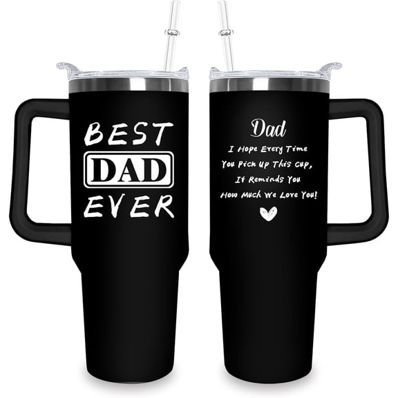 Fathers Day Gift For Dad - Birthday Gifts For Dad From Daughter, Son, Kids - Husband Gifts - Unique Birthday Present Ideas For Father, Husband, New Dad, Bonus Dad From Daughter, Son - 40 Oz Tumbler
