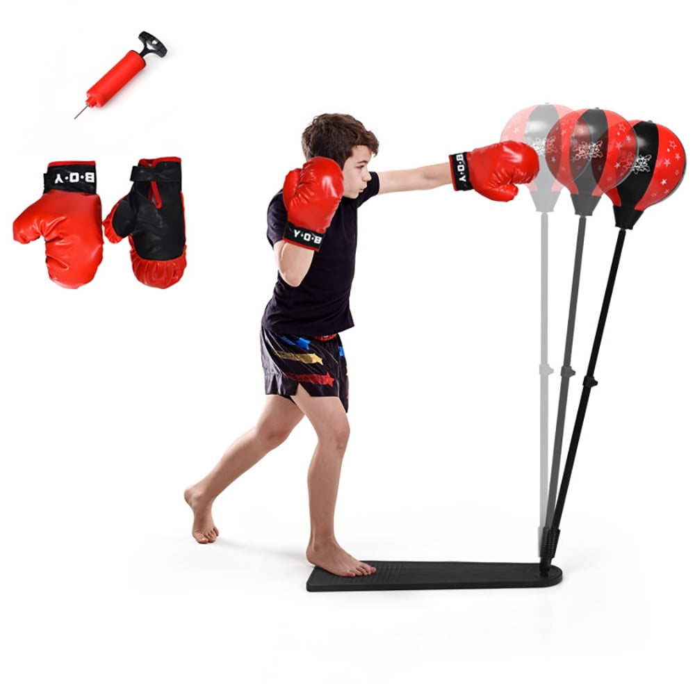 Spaco Kids Punching Bag with Adjustable Stand and Boxing Gloves, Punching Bag with Stand Plus Boxing Gloves