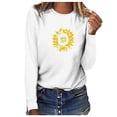 thumbnail image 1 of Pompotops T-shirt Décontracté Imprimé pour Femmes Col Rond Manches Longues Blouse, 1 of 5