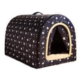 thumbnail image 2 of Cama cueva para gatos con 2 formas de uso. Casita reutilizable con base antideslizante para perros y mascotas. Ideal para cachorros, perros pequeños y Estrella, 2 of 5