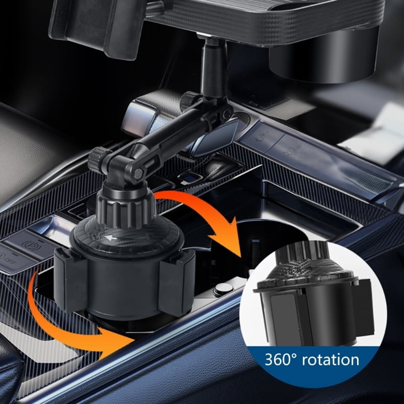 Car Food Tray, Rotatable Car Trays for Eating in Parked Car, Car Desk for Laptop, Car Cup Holder Tray