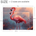 thumbnail image 2 of Flamingo Polyester Chair Rugs - Soft Modern Floor Mat for Home or Office - Backing, Easy to Clean - Protects Floors, Reduces Noise - Comfortable and Stylish Seating Area Rug, 2 of 6