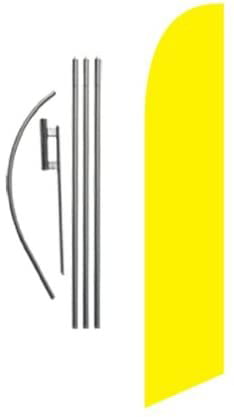 Welding Black/Yellow Flutter Swooper Flag Advertising Sign 3’ Wide Banner Only 