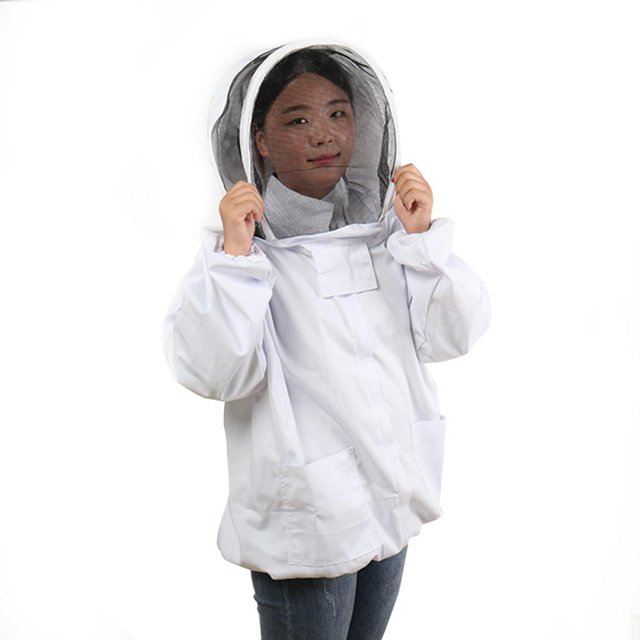 Chaqueta Traje Sombrero de apicultura Protección Accesorio Ropa de Seguridad Trabajo Jardin Patio DIY Moda Macarena Chaqueta de apicultura profesional
