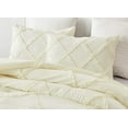 thumbnail image 3 of Chezmoi Collection Contemporary Ruffle Diamond Luxury 3 Piece Bedding Set, Queen, 3 of 8