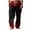 ☪25-Red, variant on Men's Wide Leg Straight Pants with Elastic Drawstring Home Flame Print Relaxed Fit Casual Bottoms with Fire Pattern for Trendy Seasonal Style