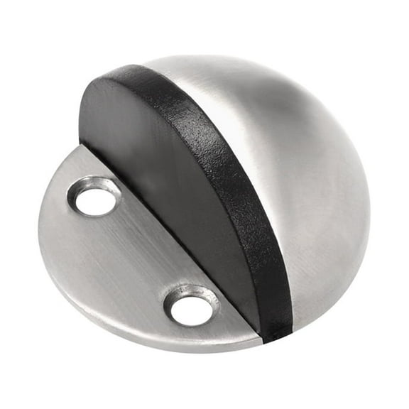 Unique Bargains Stainless Steel Floor Door Stopper with Rubber Bumper Hardware Silver Tone