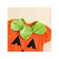 thumbnail image 5 of Seyurigaoka 2 Pcs Baby Girls Boys Romper Suit Cartoon Pumpkin Short Sleeve Casual Party Street Spring Summer Romper + Hat for Toddler Kids, 5 of 9