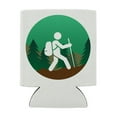 thumbnail image 2 of Hiker Hiking Symbol Mountain Nature Can Cooler - Drink Sleeve Hugger Collapsible Insulator - Beverage Insulated Holder, 2 of 3
