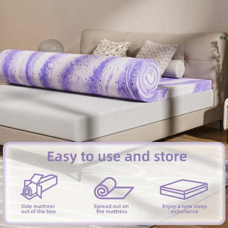Sailvan Twin XL Mattress Topper, 2 Inch Cool Gel Memory Foam photo 6