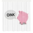 thumbnail image 2 of Ambesonne Oink Shower Curtain, Saving Money Piggy Bank Art, 69"Wx75"L, Pale Pink and Pearl, 2 of 4