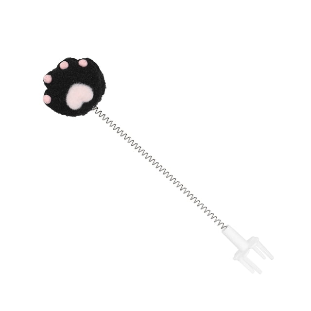 At Elastic Spring Toy, Pet Teaser Toy Cat Elastic Spring Toy Metal Wire Spring Funny Cat Stick Pet Toy For Cat Cages Cat Paw Black