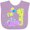 Lavender, variant on Inktastic Happy Dinosaur First Birthday-purple Boys or Girls Baby Bib