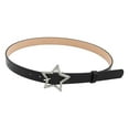 thumbnail image 3 of Abbraccia 2x PU Leather Belt Women Star Rhinestone Metal Buckle Waist Band Decorative Waist Strap Belts Eyelet Belt for Gothic Clothing Pants Party Jeans, 3 of 10