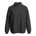 thumbnail image 4 of CUSTG Ladies Hoodless Pullover Lightweight Stylish Knit Long Sleeve Crewneck Unlined Casual Everyday Wear Top Sweatshirt, 4 of 4
