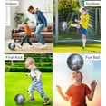 thumbnail image 3 of Barocity Soccer Ball - Premium Boy and Girl Official Match Ball with Cool Reflective Rainbow Hex Pattern, Durable, Indoor, Outdoor, Training, Practice, Playtime and Games - Silver Size 3, 3 of 7