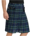thumbnail image 5 of SOOMLON Mens Kilts Scottish Utility Pleated Plaid Skirts Modern Kilt Vintage Gothic Scottish Costume Beach Shorts Lattice Pattern Cool Festival Pleated Skirt Blue M, 5 of 9