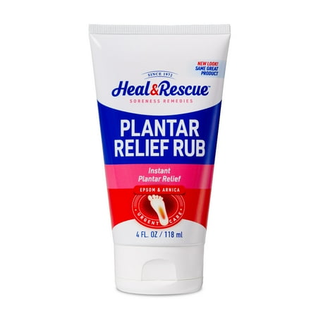 Heal & Rescue Plantar Relief Rub Instant Plantar Relief with Epsom and Arnica 4oz