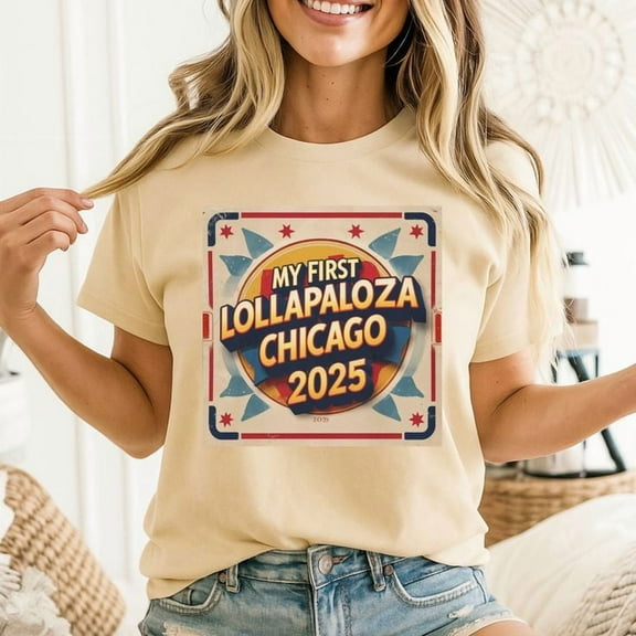 My First Lollapalooza 2025 T-Shirt | Festival Merchandise, Concert Souvenir, Music Lover Gift, Unisex Tee, Event Keepsake, Men's And Women's Graphic Tee 100% Cotton by TBun, Full Sizes S-5XL