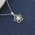 thumbnail image 2 of Collar con colgante de flor de piedras preciosas de plata de ley, 2 of 5
