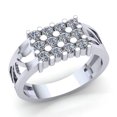 thumbnail image 1 of Genuine 3ct Round Cut Diamond Mens 3Row Anniversary Engagement Ring Solid 10K Rose, White or Yellow Gold GH I1-I2, 1 of 3