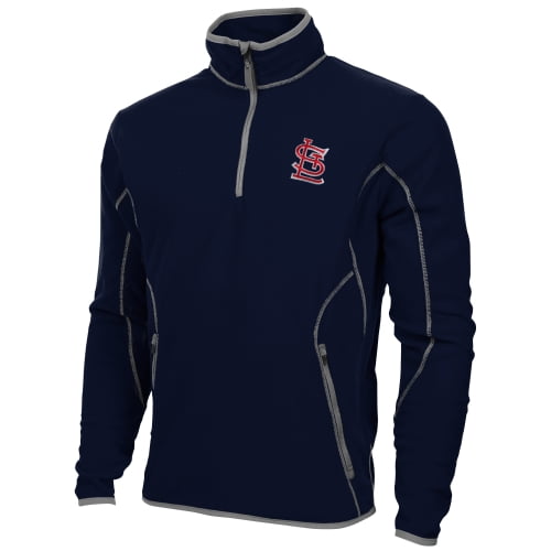 Antigua St. Louis Cardinals Ice Polar Fleece Quarter Zip Pullover Jacket Navy Blue by ANTIGUA GROUP/ 22534