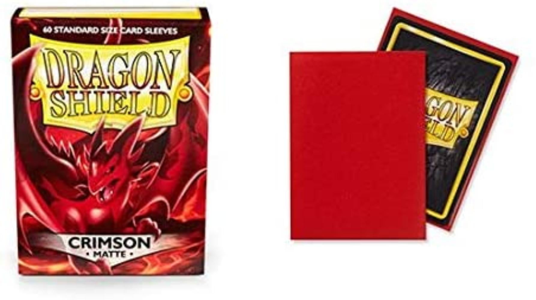 60 Standard Sized Card Sleeves Crimson Dragon Shield Matte