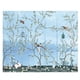thumbnail image 2 of Tapiz de pared hippie, tapiz bohemio con flores y pájaros azules, decoración de pared, confiabilidad excepcional, 2 of 8