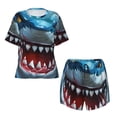 thumbnail image 4 of Lsque Cartoon Cute Shark Women's Short-Sleeved Pajama Set - 2 Piece Soft and Lightweight Sleepwear Set-Large, 4 of 9