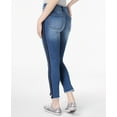 thumbnail image 2 of Tinseltown Juniors Ripped Varsity Stripe Ankle Skinny Jeans Blue Double Stripe 7, 2 of 4