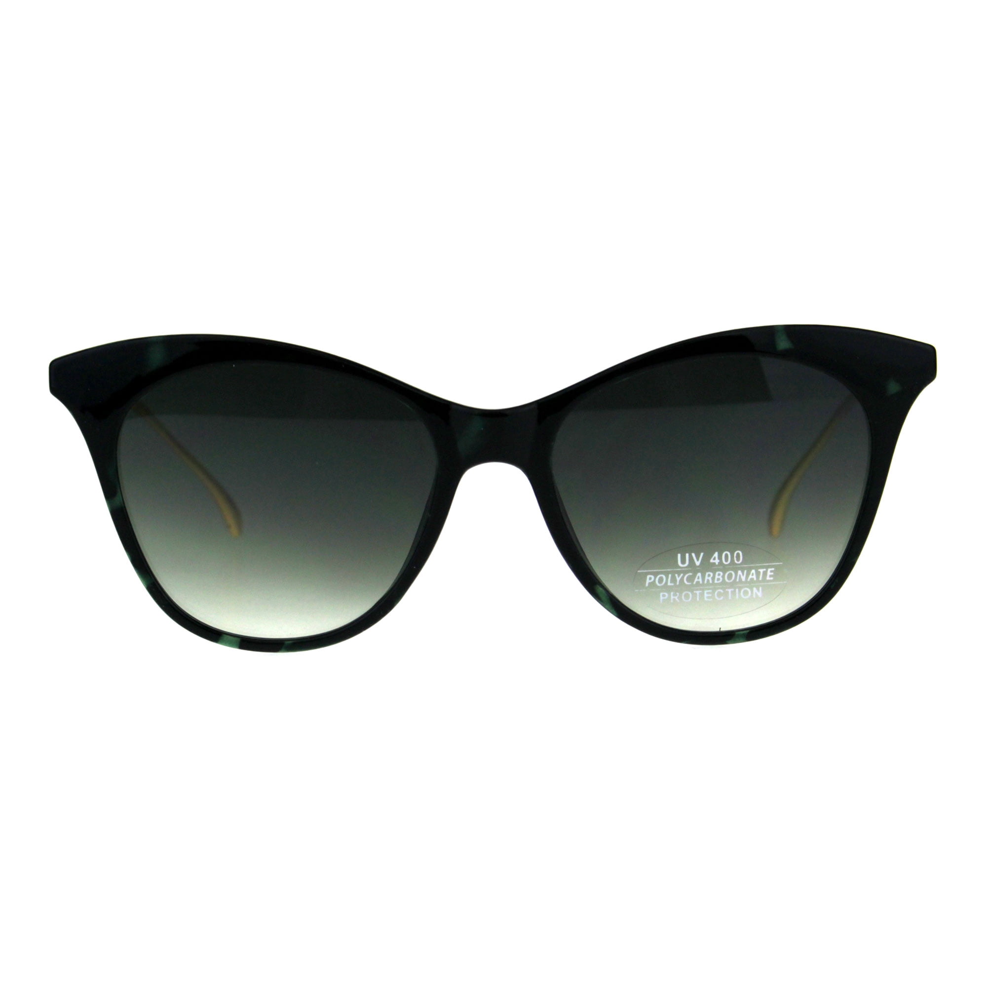NWT Oversize Mid Century Modern Cat Eye Sunglasses Tortoise Green Audrey Women main image 3