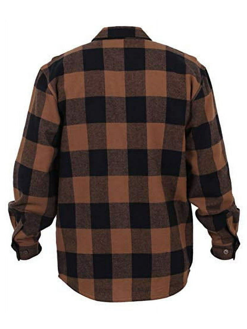 Rothco Heavy Lumberjack Buffalo Plaid Flannel Shirt, 3XL, Brown Plaid -  Walmart.com