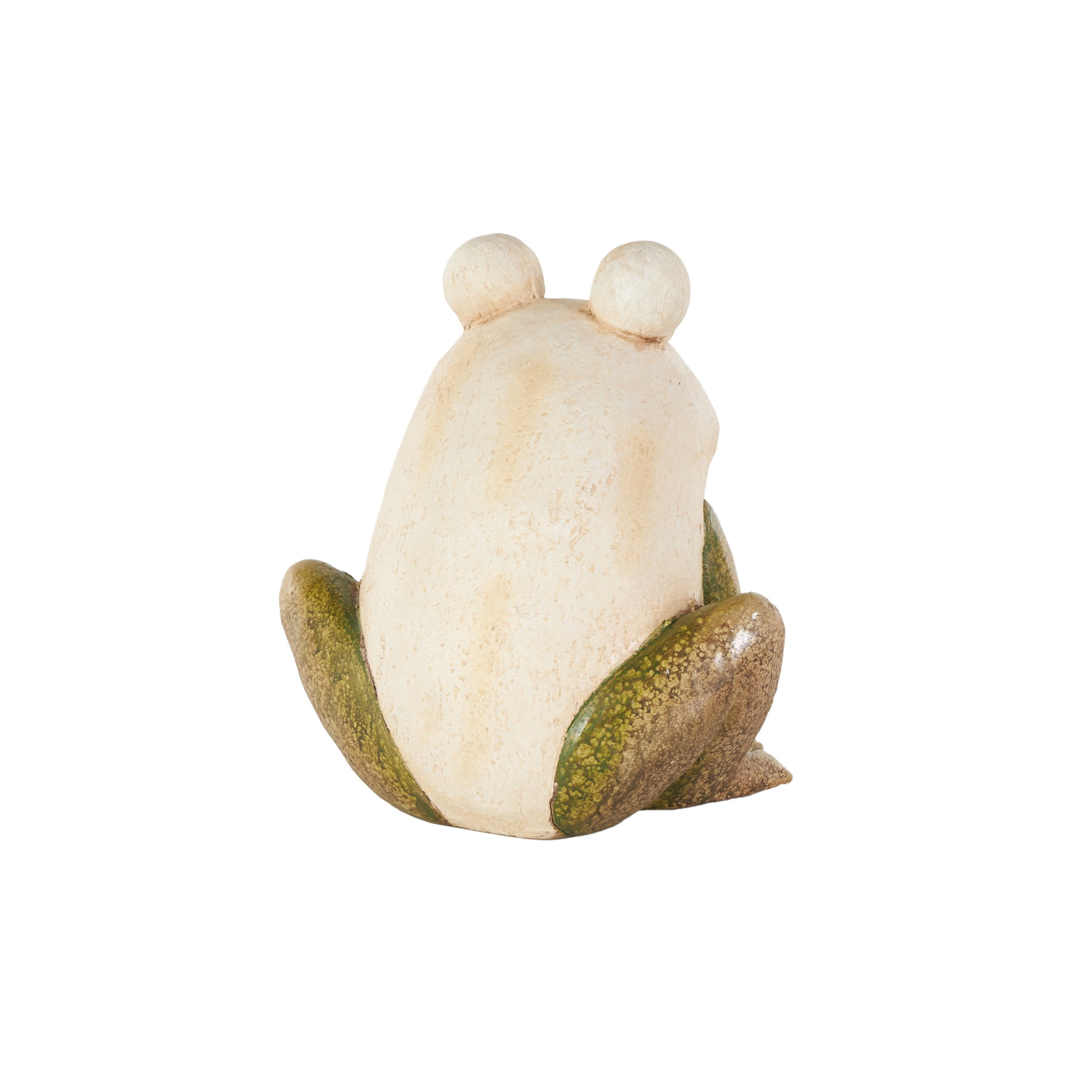 DecMode 14" Frog Garden Sculpture with Brown and Green Accents