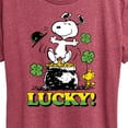 thumbnail image 3 of Peanuts - Lucky - Women's Short Sleeve Graphic T-Shirt, 3 of 6