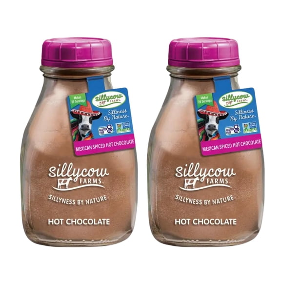 Sillycow - Mexican Spiced Hot Cocoa Mix for Warm Beverages - 16.9 Oz Case of 6