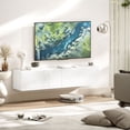 thumbnail image 2 of HOMCOM Meuble Télé Flottant avec Rangement pour Téléviseurs de 45, 55, 65 Po, Blanc, 2 of 10