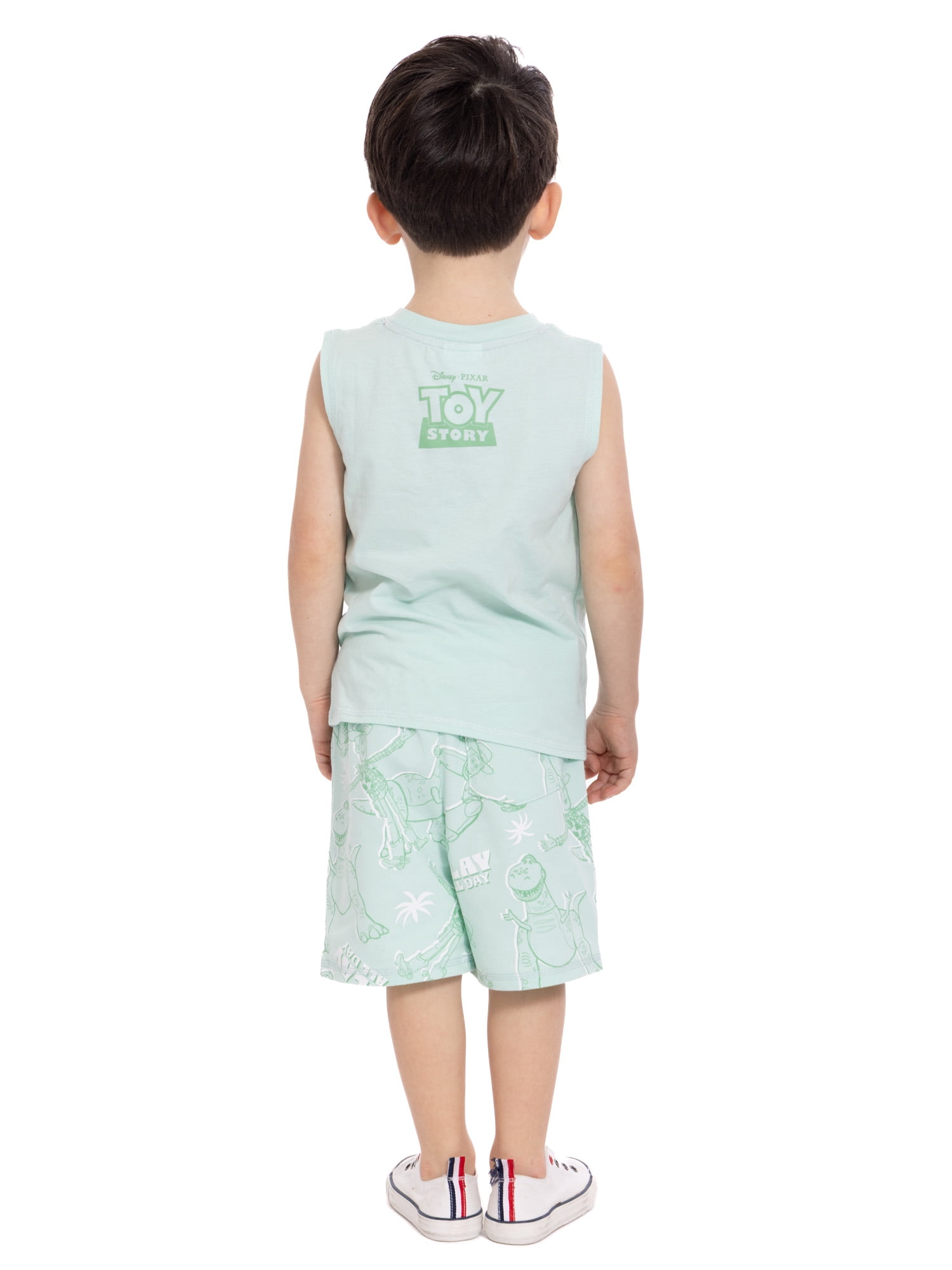 Disney Pixar Toy Story Toddler Boys Graphic Tank Top and Matching Allover Print Shorts Set, 2-Piece, Sizes 12M-5T