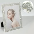 thumbnail image 3 of YAOMOBB Wedding Picture Frame Luxury Non Skid Electroplated Stainless Steel Photo Frame 5 6 7 Inch Shiny Edge Wall Mounting and Table Top, 3 of 6