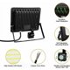 thumbnail image 4 of 2 x 10W Luz de seguridad con sensor de movimiento PIR, Luz de inundación LED inteligente, 800 lúmenes 6500K Luces exteriores blancas frías, Foco LED exterior impermeable IP66, 4 of 5