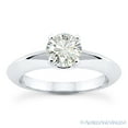 thumbnail image 2 of Round Cut Charles & Colvard Moissanite Knife-Edge Solitaire Engagement Ring in 14k White Gold, 2 of 4