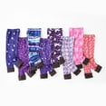 thumbnail image 7 of SYNPOS 3-13T Girls Footless Leggings Warm Thick Fleece Lined Leggings Winter Printing Skinny Pants, 7 of 7