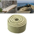 thumbnail image 6 of HOSTIC 3/4 in 100 FT Twisted 3 Strand Synthetic Polypropylene Rope Artificial Manila Rope Suitable for Tree Work Camping Navigation Swing, 6 of 6