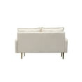thumbnail image 4 of Hybition Velvet Loveseat Modern Sofa with Metal Legs for Living Room-Beige, 4 of 9