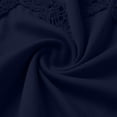 thumbnail image 4 of IUYRTFE Women's Cold Shoulder Lace Trim V Neck Top Short Sleeve Loose Fit Summer Casual Blouse Plus Size, 4 of 5