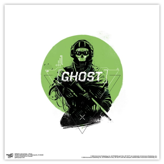 Gallery Pops Call of Duty - Ghost Wall Art, Unframed Version, 12" x 12"
