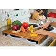 Camco Bamboo Stove Top Work Surface with Adjustable Legs & Built In