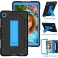 thumbnail image 3 of Kids Case for Galaxy Tab A7 Lite 8.7 2021, Slim Duty Drop Proof Shockproof Protective Cover with Stand and Pencil Holder for Samsung Galaxy Tab A7 Lite 8.7 inch T220/T225 (Black&Blue), 3 of 13