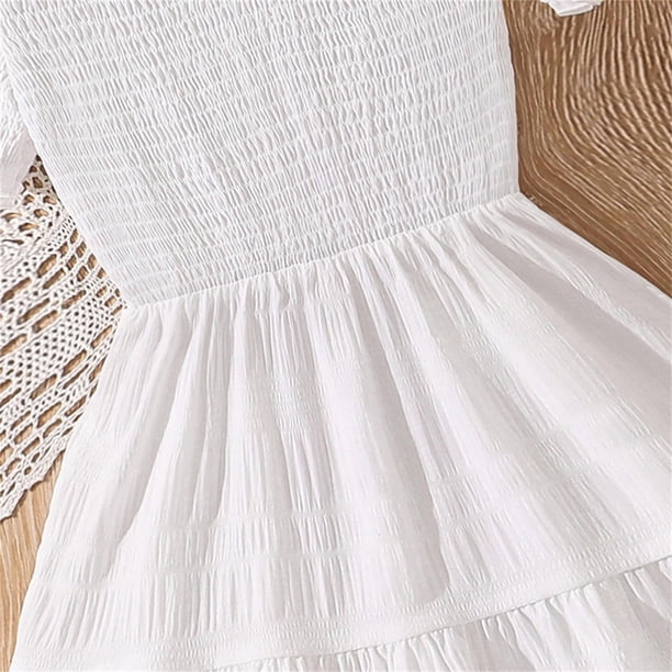 Under 10,Girls' Solid Color Dress, Short Sleeved, Casual Comfort, Adults,  Everyday Wear, Lightweight, Breathable, Casual Style Elegant and ...