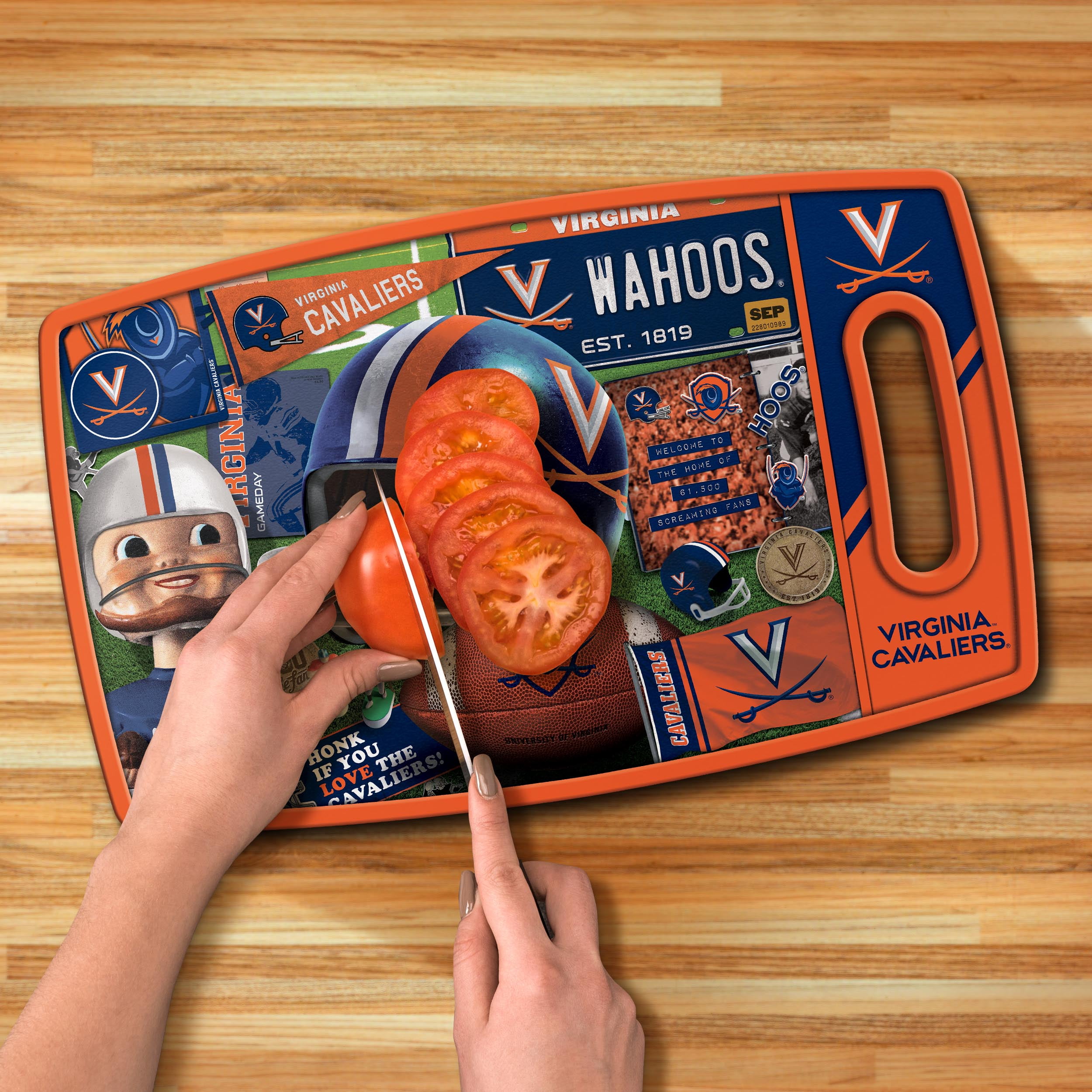 YouTheFan NCAA Virginia Cavaliers Retro Series Cutting Board